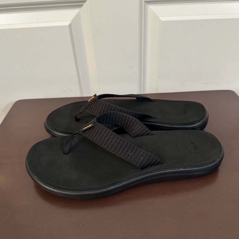 Teva Voya Women’s Flip Flop Black Size 11 - Picture 2 of 7
